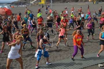 Clases magistrales de Zumba y Body Combat en Melenara (Foto TA)